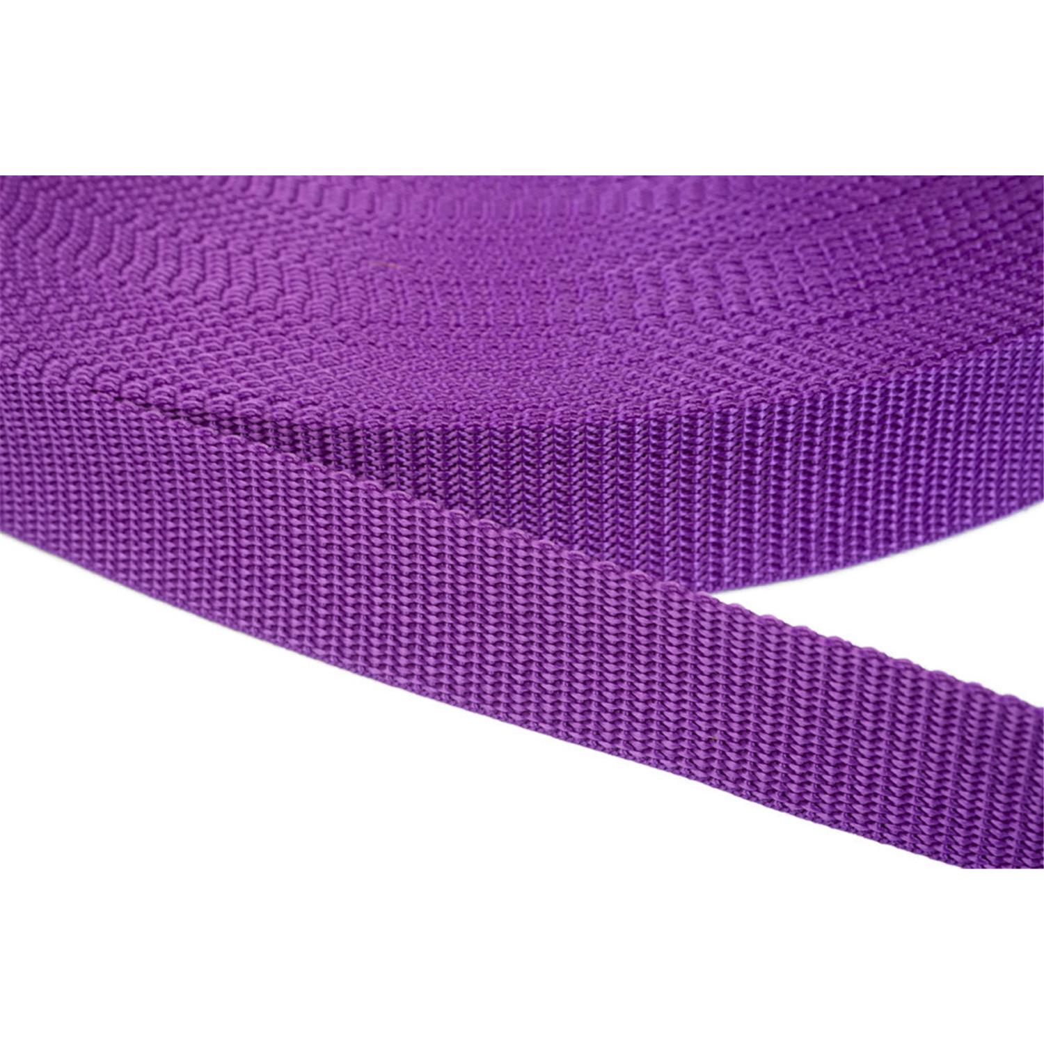 Gurtband 15mm breit aus Polypropylen in 41 Farben 24 - lila 12 Meter
