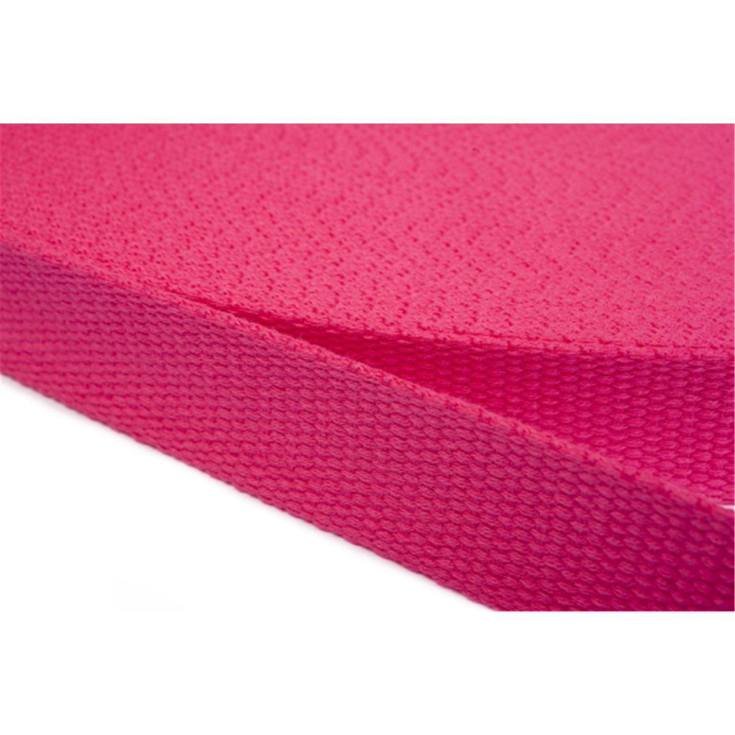 Gurtband aus Baumwolle 30mm in 20 Farben 07 - rosa/pink 12 Meter