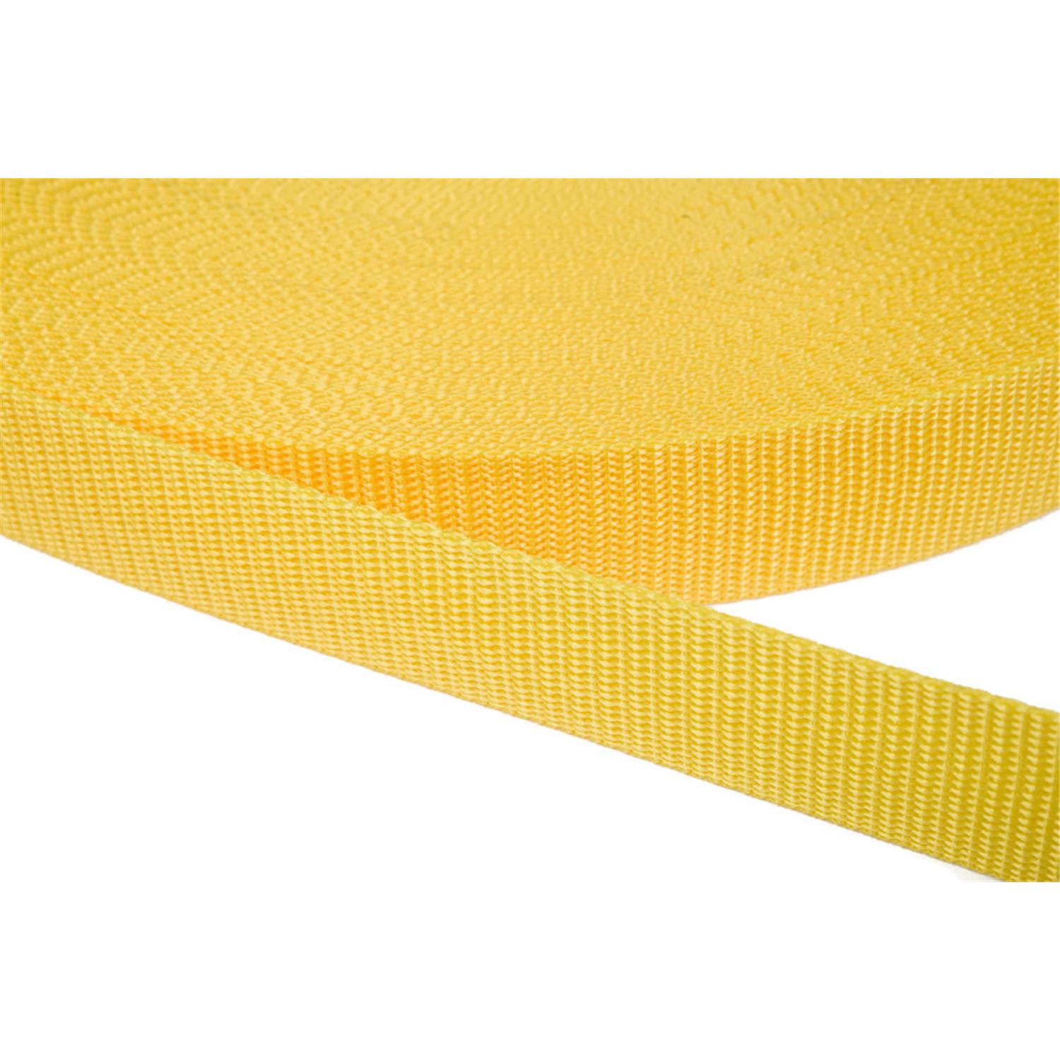 Gurtband 15mm breit aus Polypropylen in 41 Farben 10 - gelb 50 Meter