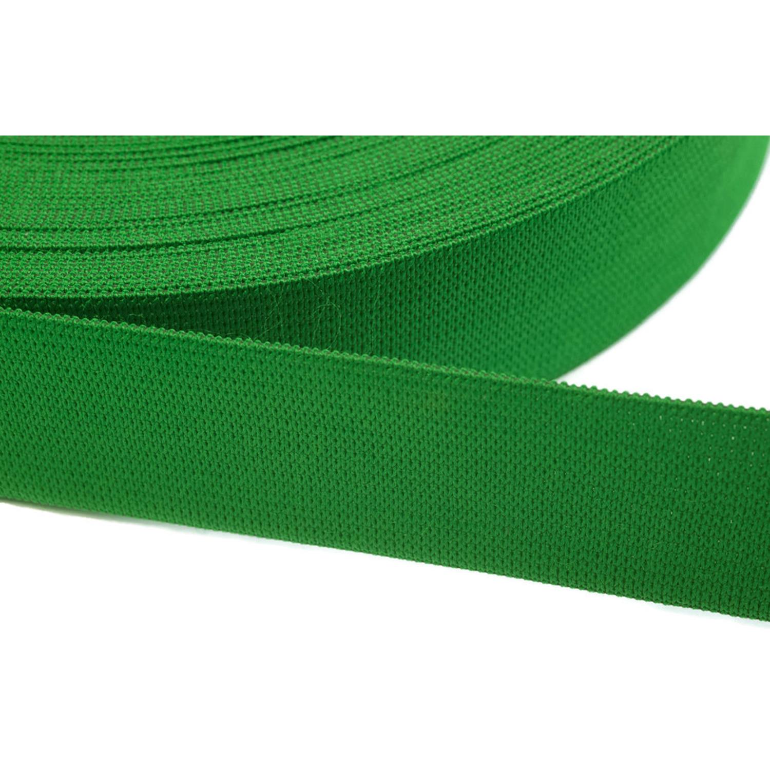 Gummiband 20mm Breit in 20 Farben 15 - grassgrün 25 Meter