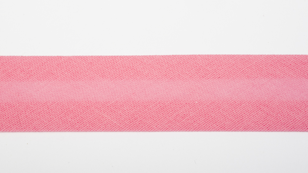 10m BW-Schrägband, 25mm, gefalzt, pink