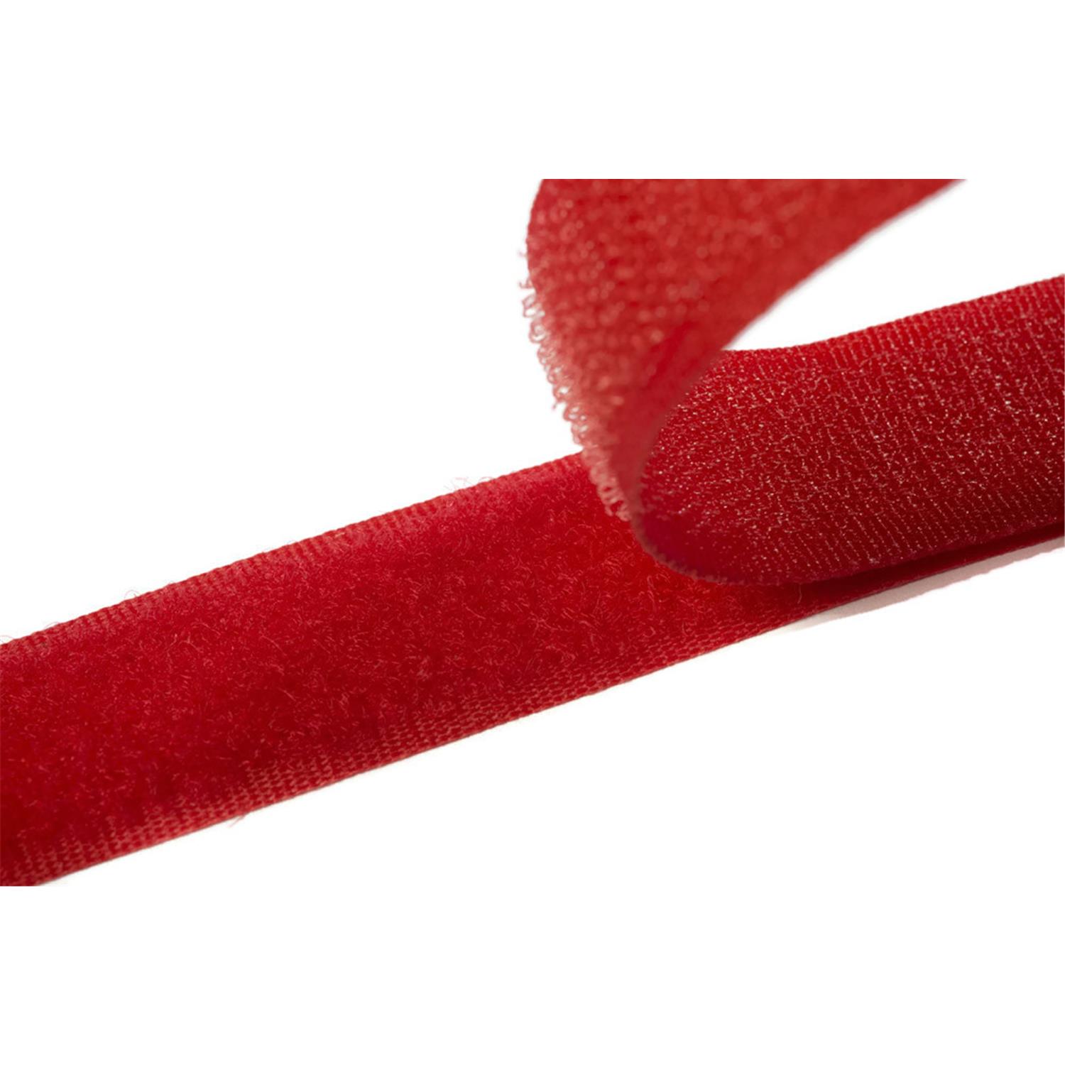 Klettband zum aufnähen, 25 mm, rot #04 25 Meter