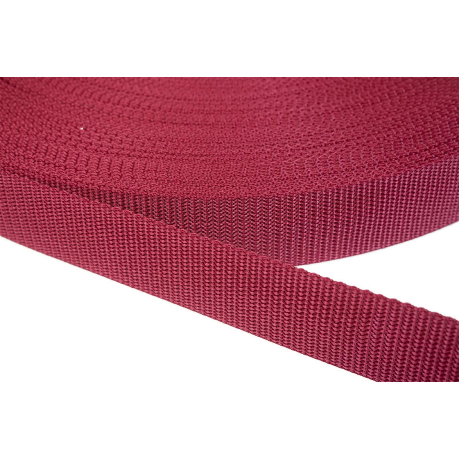 Gurtband 15mm breit aus Polypropylen in 41 Farben 20 - ziegelrot 12 Meter