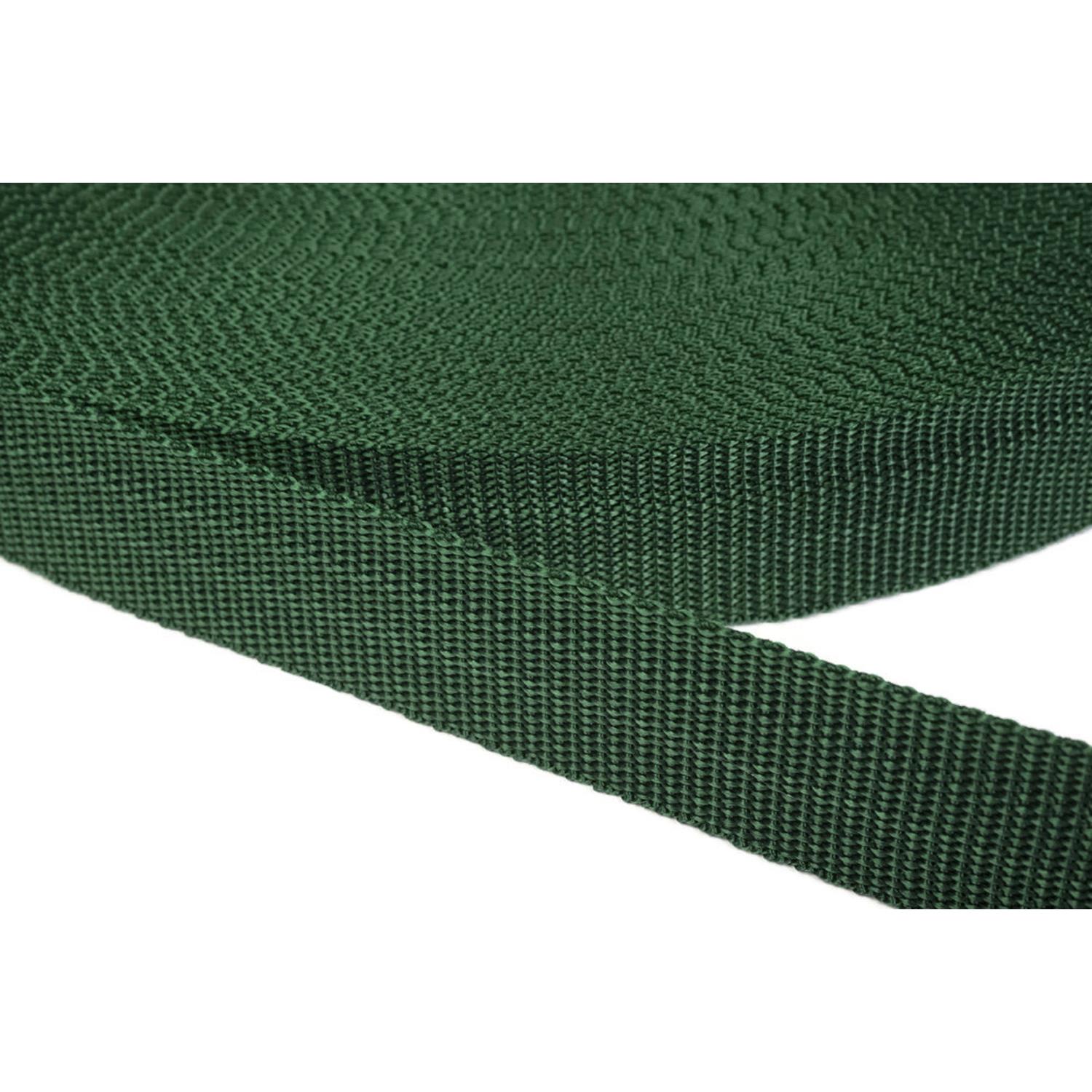Gurtband 25mm breit aus Polypropylen in 41 Farben 35 - dunkelgrün 6 Meter