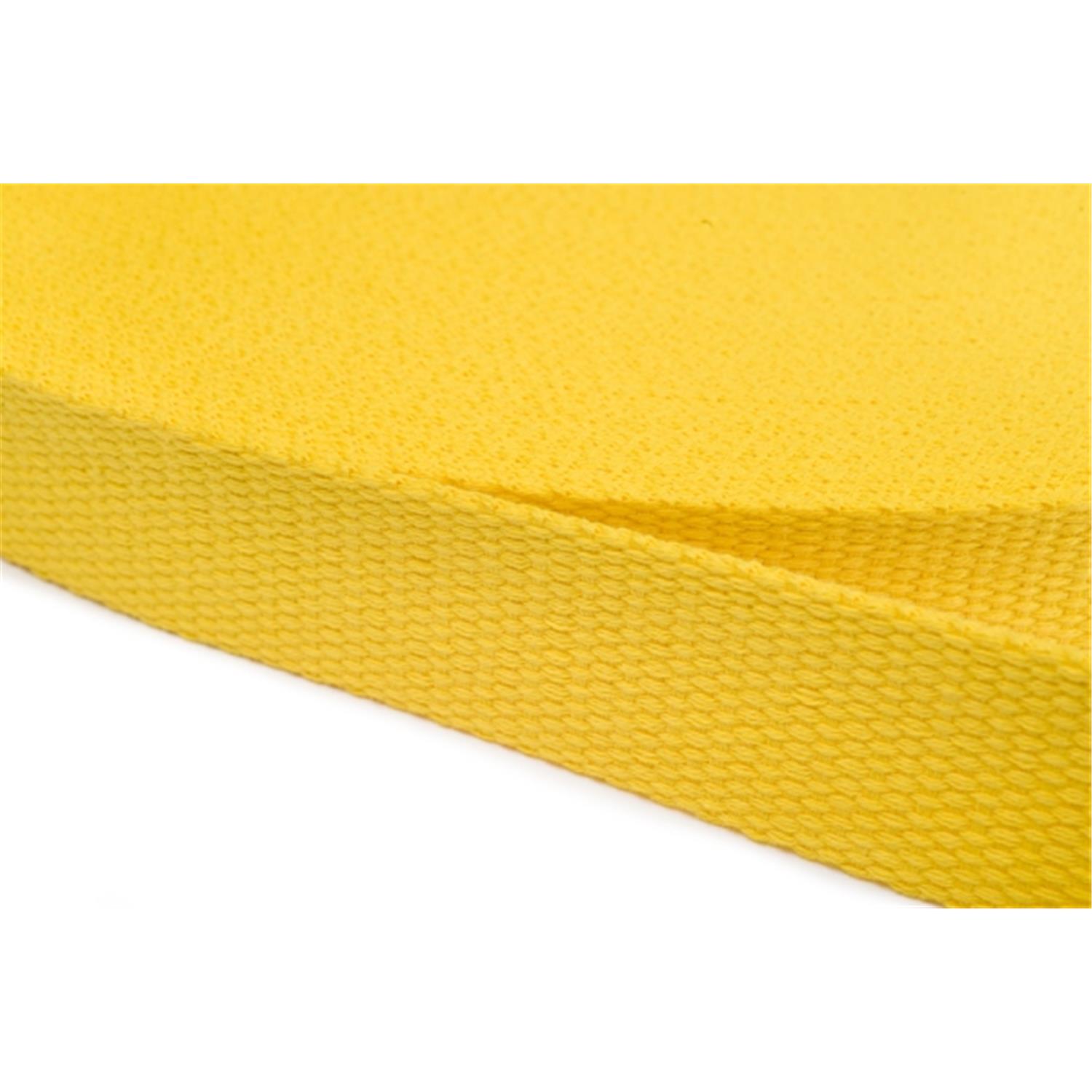Gurtband aus Baumwolle 50mm in 20 Farben 05 - gelb 12 Meter