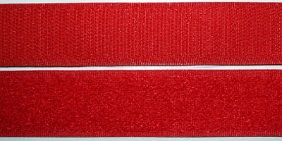 Klettband selbstklebend, 25 mm, rot #04 3 Meter