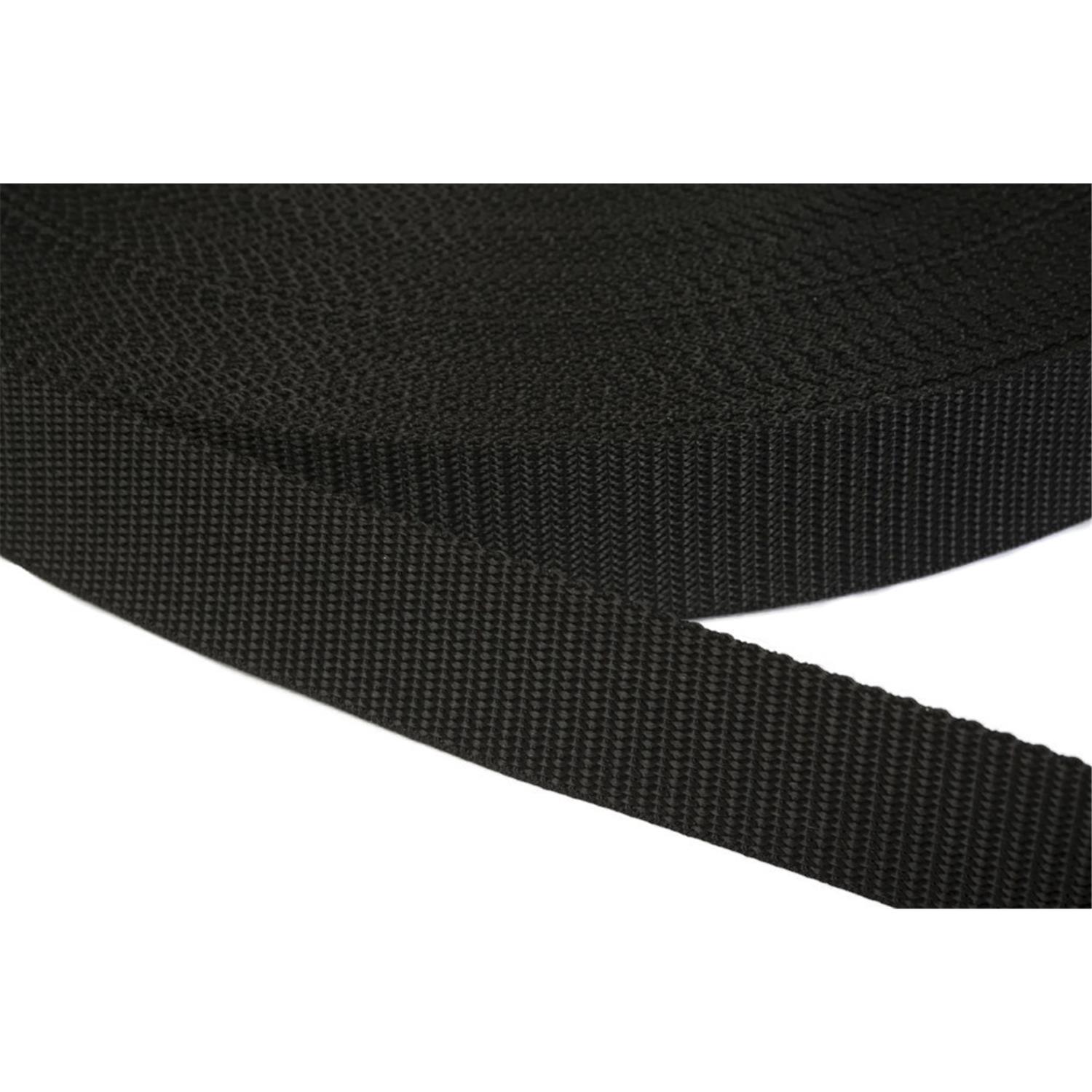 Gurtband 20mm breit aus Polypropylen in 41 Farben 41 - schwarz 6 Meter