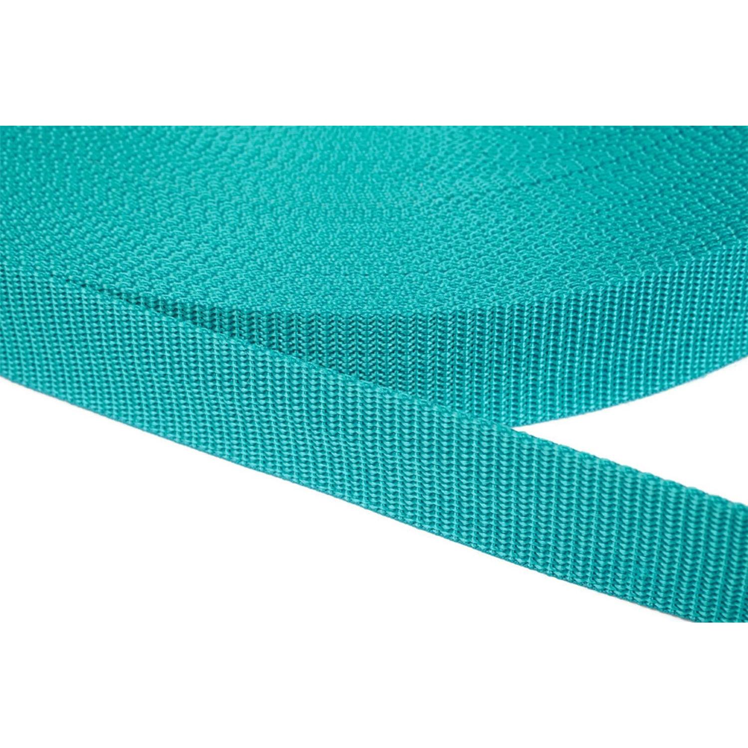 Gurtband 20mm breit aus Polypropylen in 41 Farben 42 - türkisgrün 06 Meter