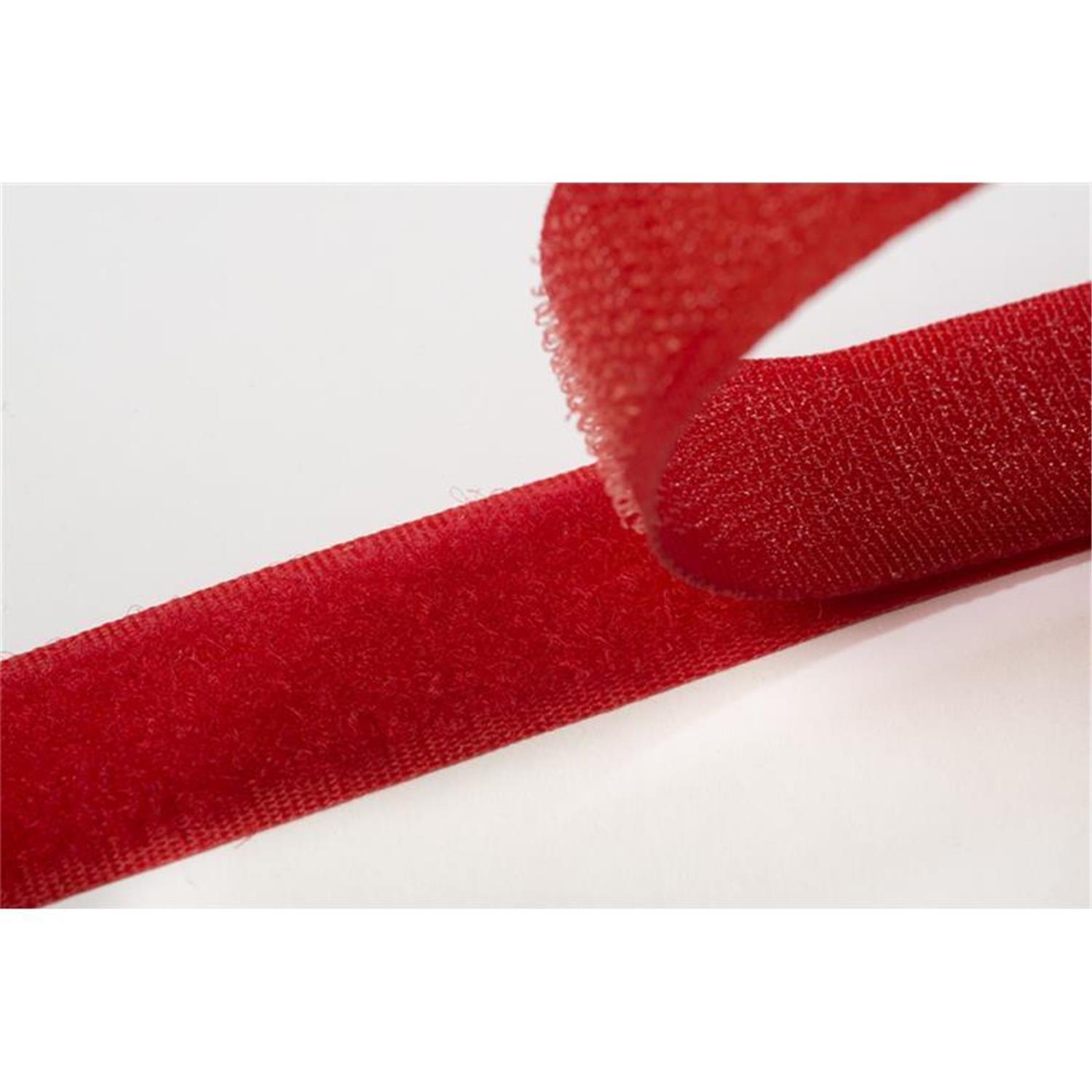 Klettband zum aufnähen, 100 mm, rot #04 1 Meter