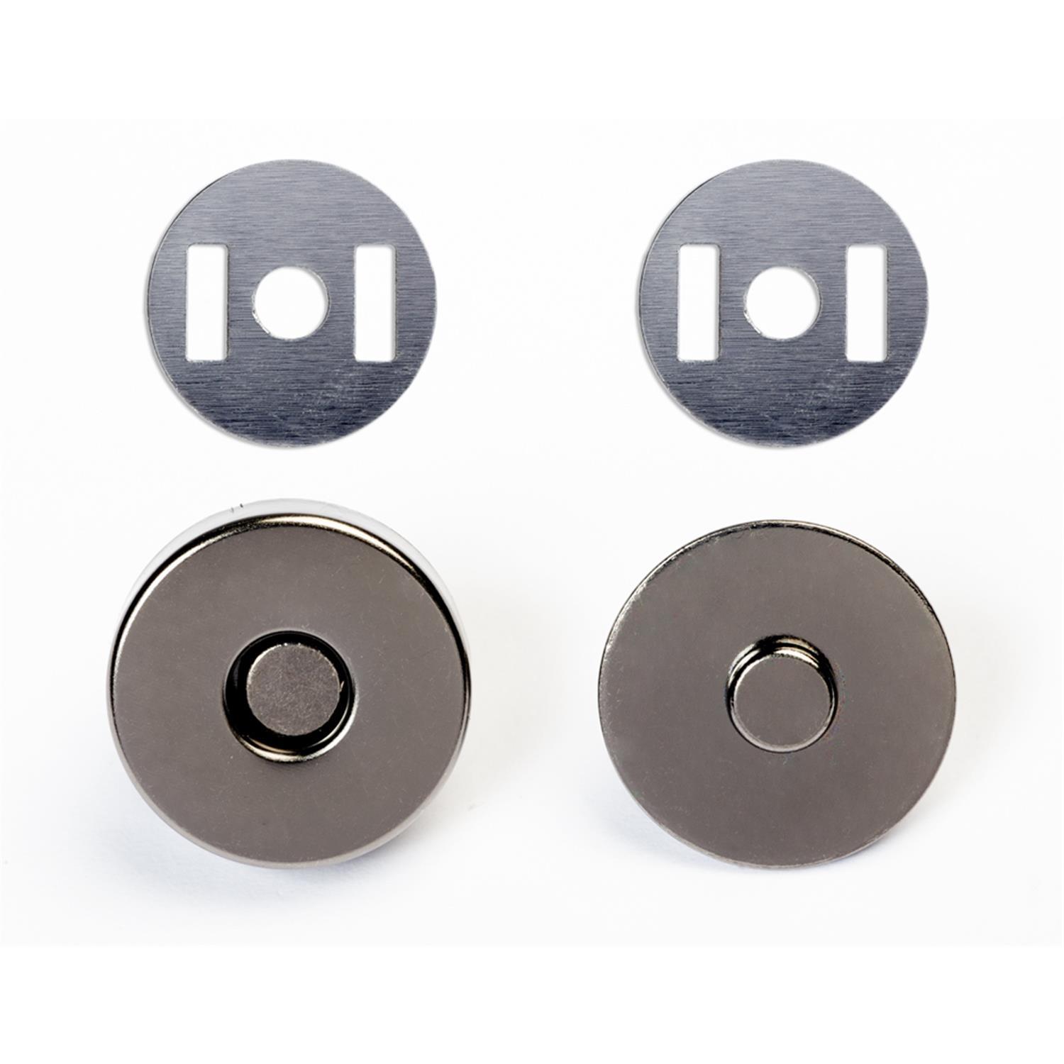 Magnetverschlüsse / Magnetknöpfe, 14mm rund #10 schwarz 100 Stück