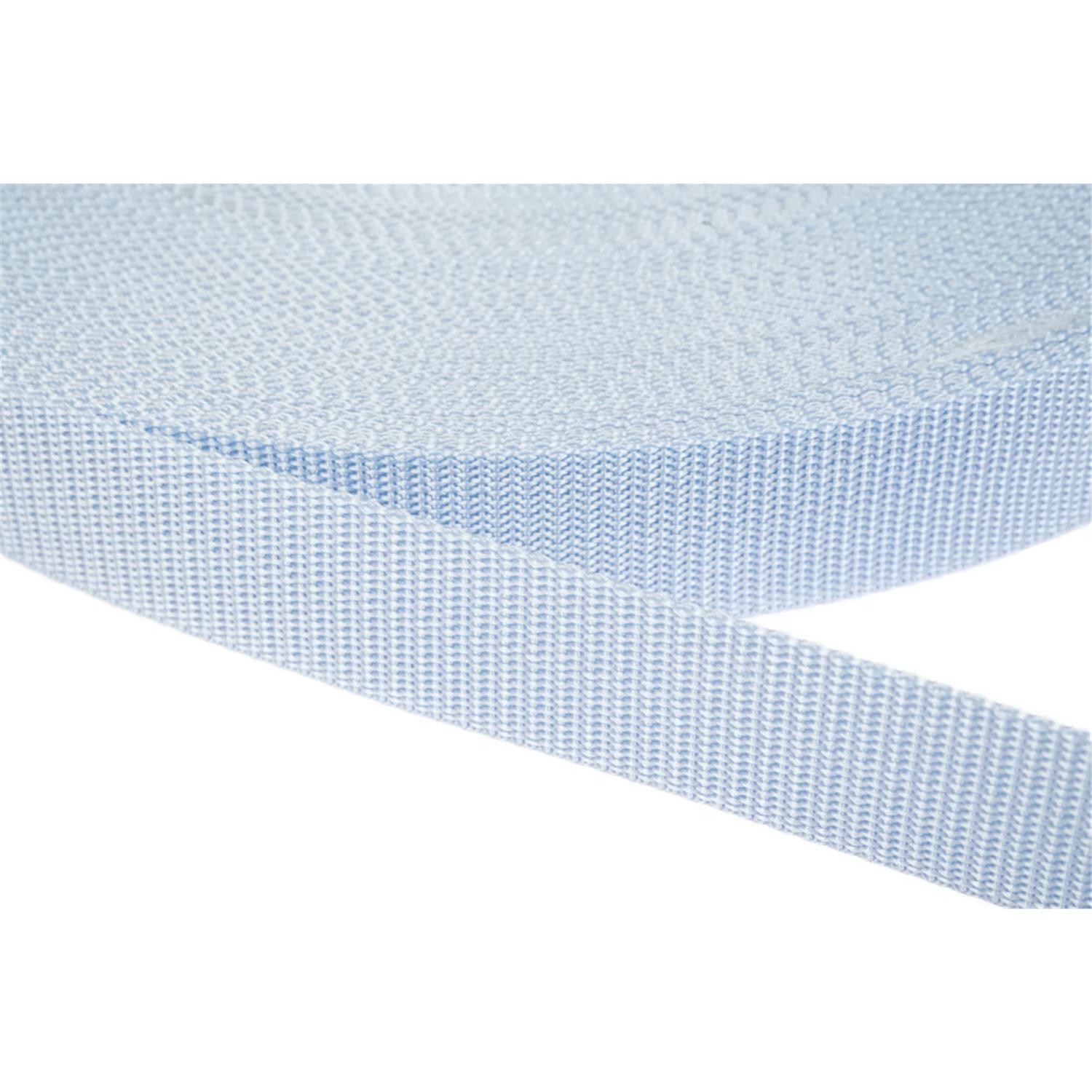Gurtband 20mm breit aus Polypropylen in 41 Farben 25 - hellblau 06 Meter