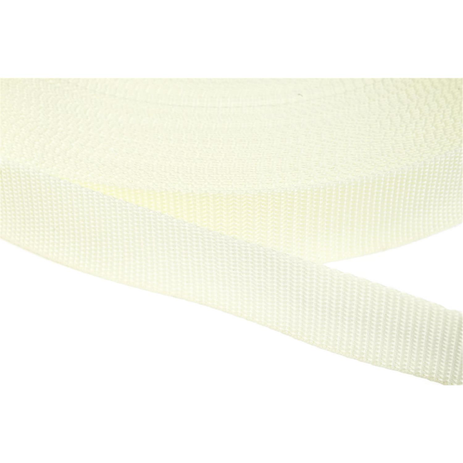 Gurtband 25mm breit aus Polypropylen in 41 Farben 08 - vanille 12 Meter