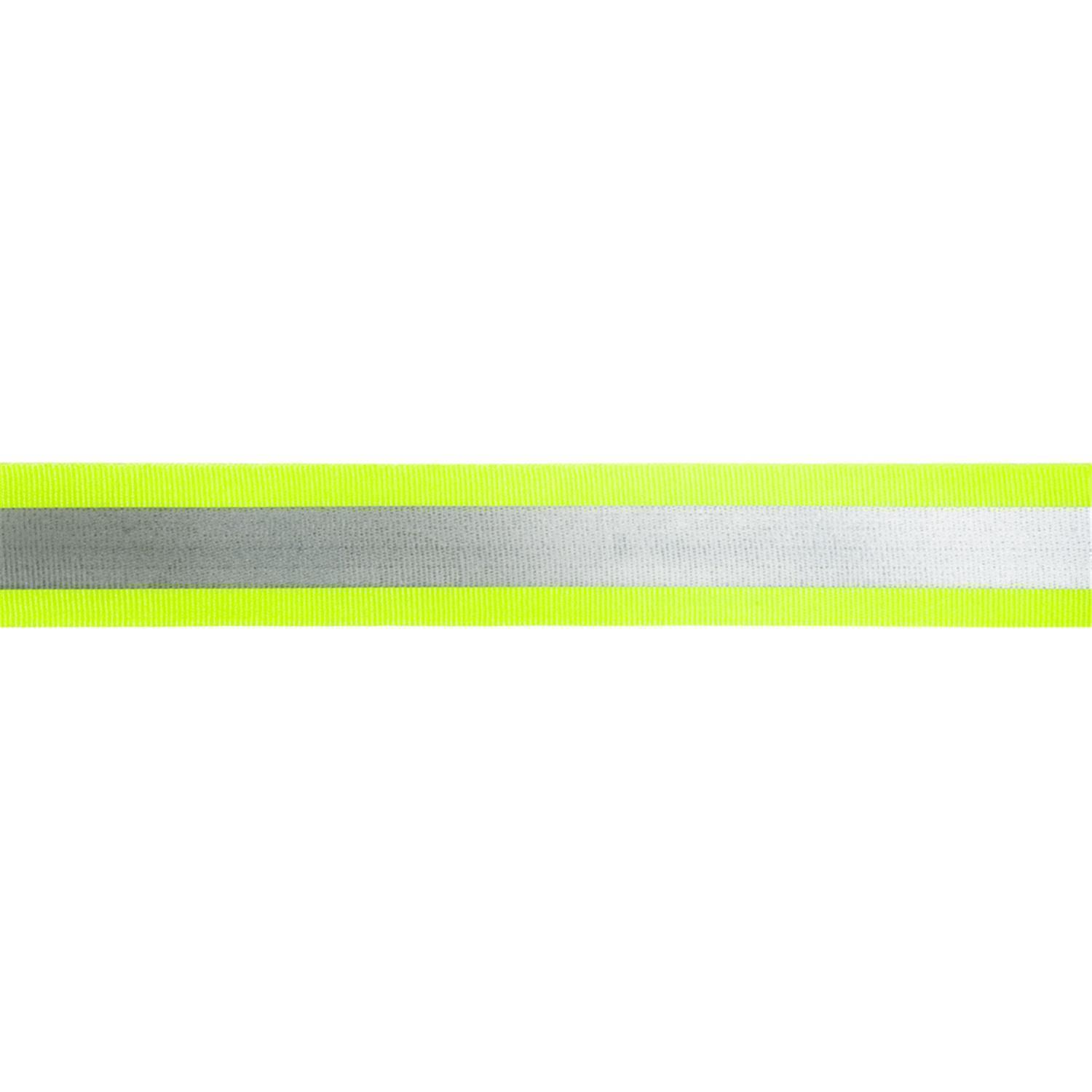 Elastisches Reflektorband 40mm breit, 5 Meter gelb-silber