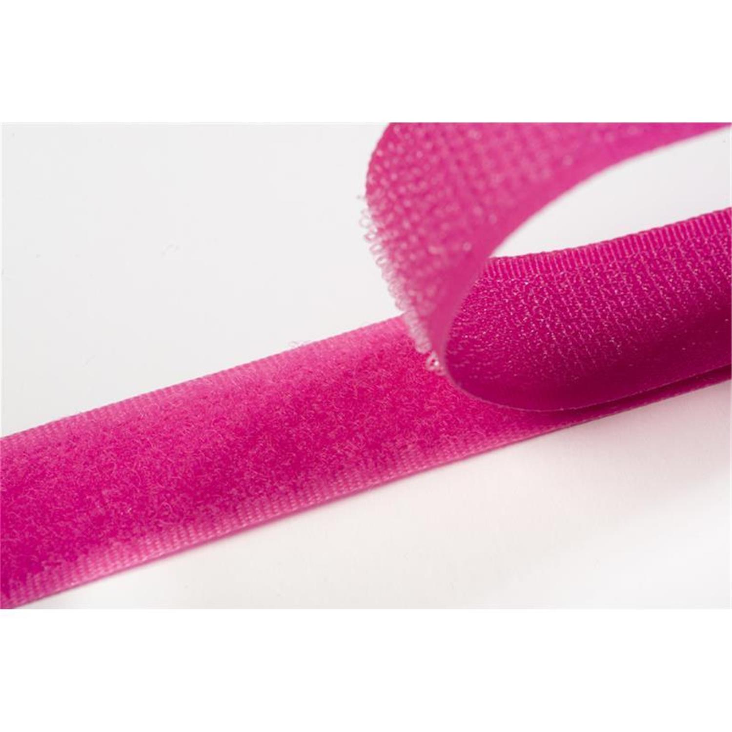 Klettband zum aufnähen, 20 mm, pink #09 4 Meter