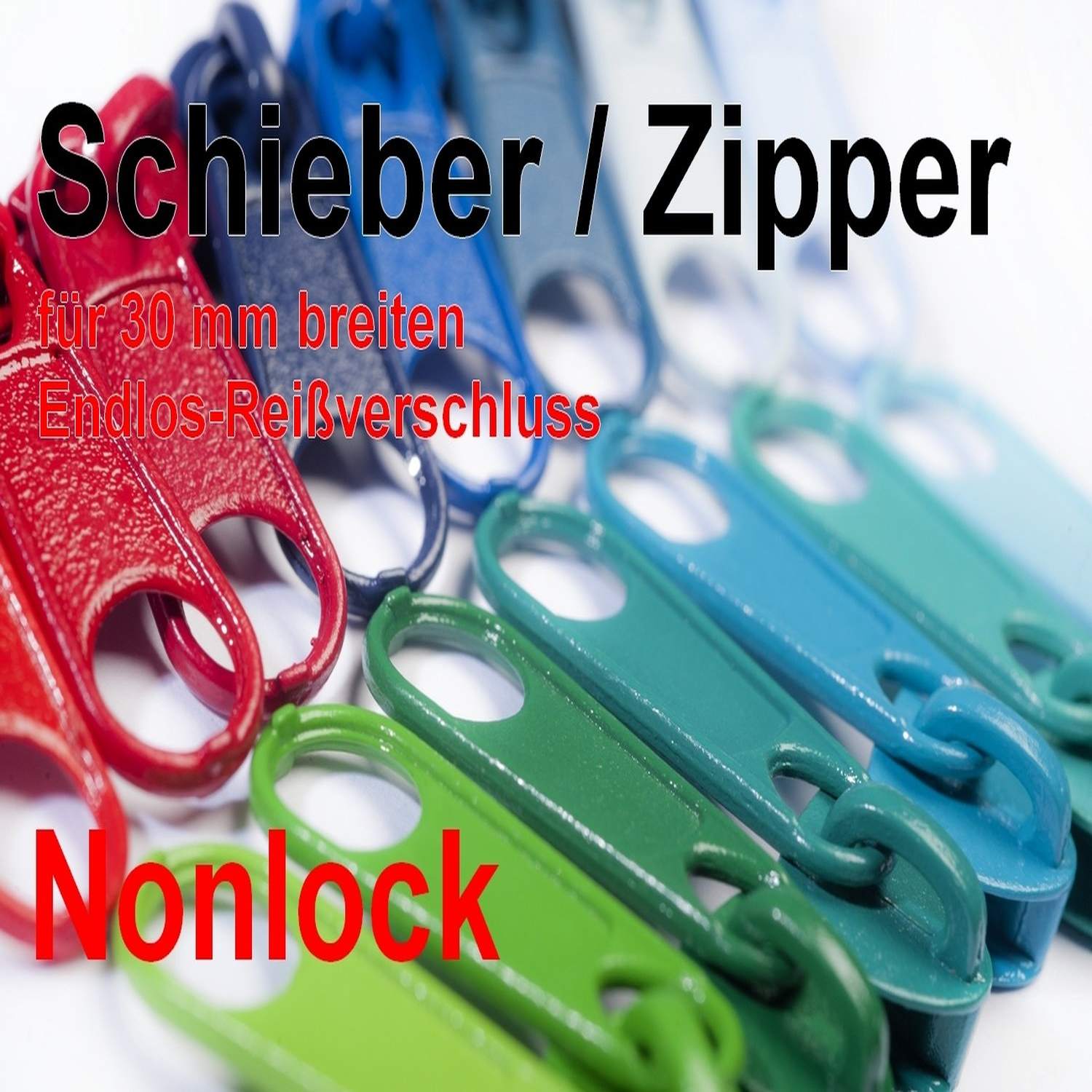 Nonlock Schieber für Endlosreißverschluss 5mm, 42 Farben 80 - dunkelgrün