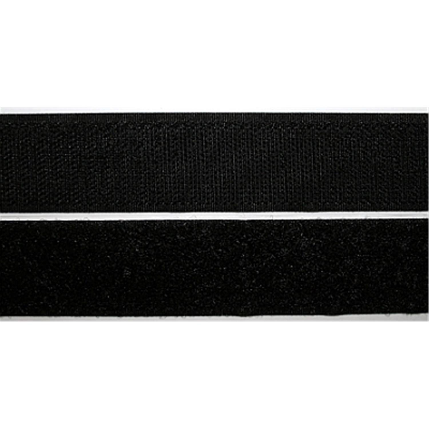 Klettband selbstklebend, 25mm, schwarz #12 3 Meter