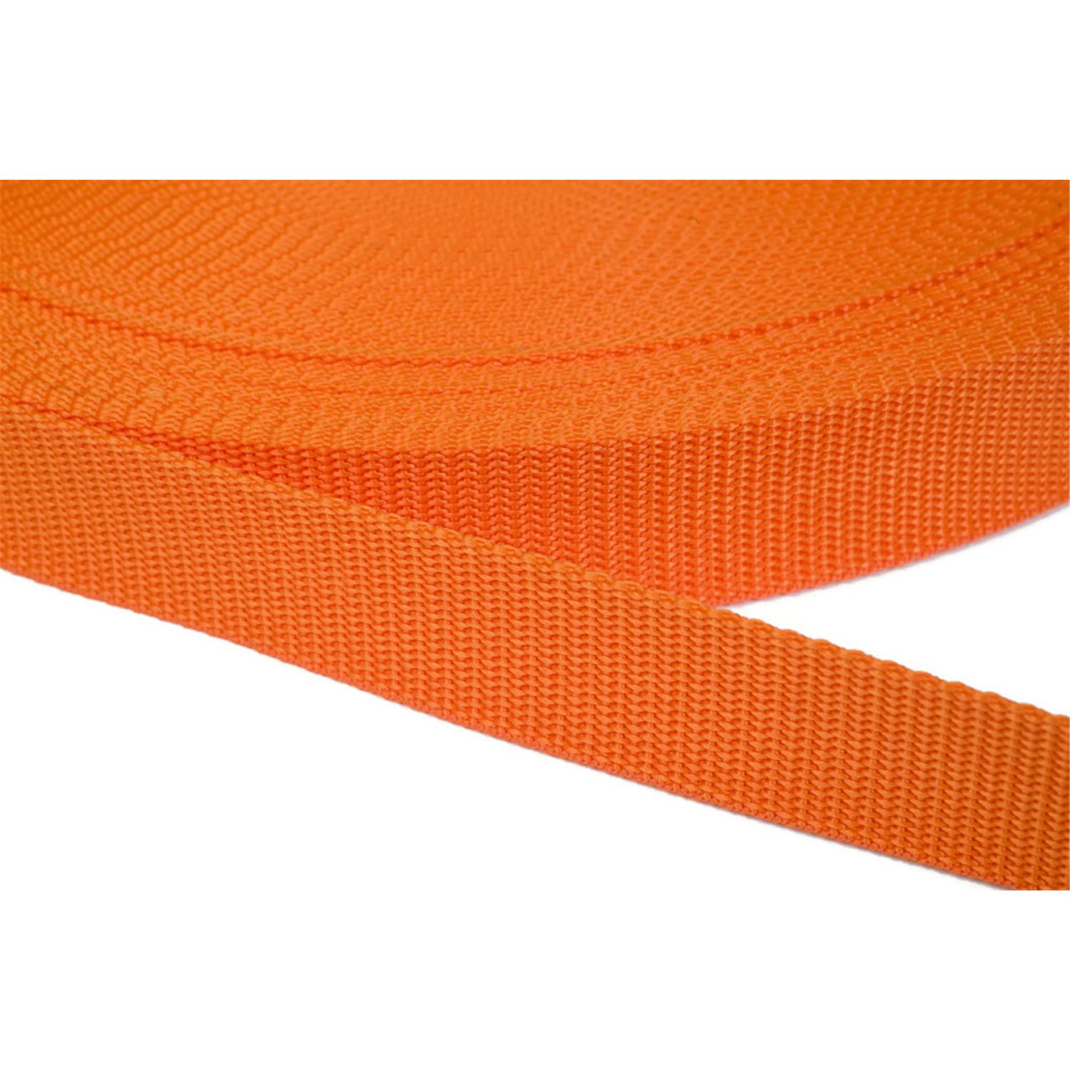 Gurtband 50mm breit aus Polypropylen in 41 Farben 11 - orange 50 Meter