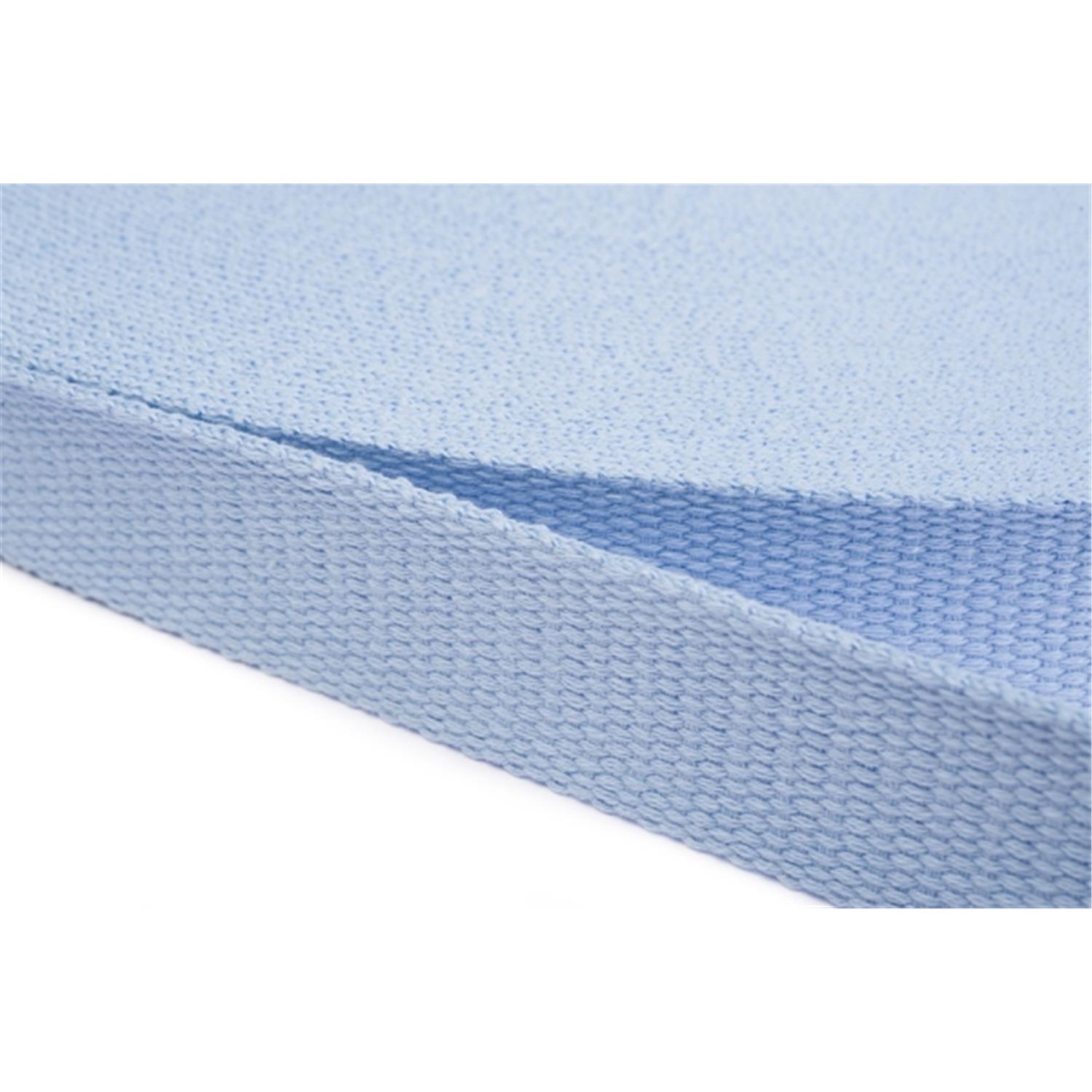 Gurtband aus Baumwolle 25mm in 20 Farben 11 - hellblau 6 Meter
