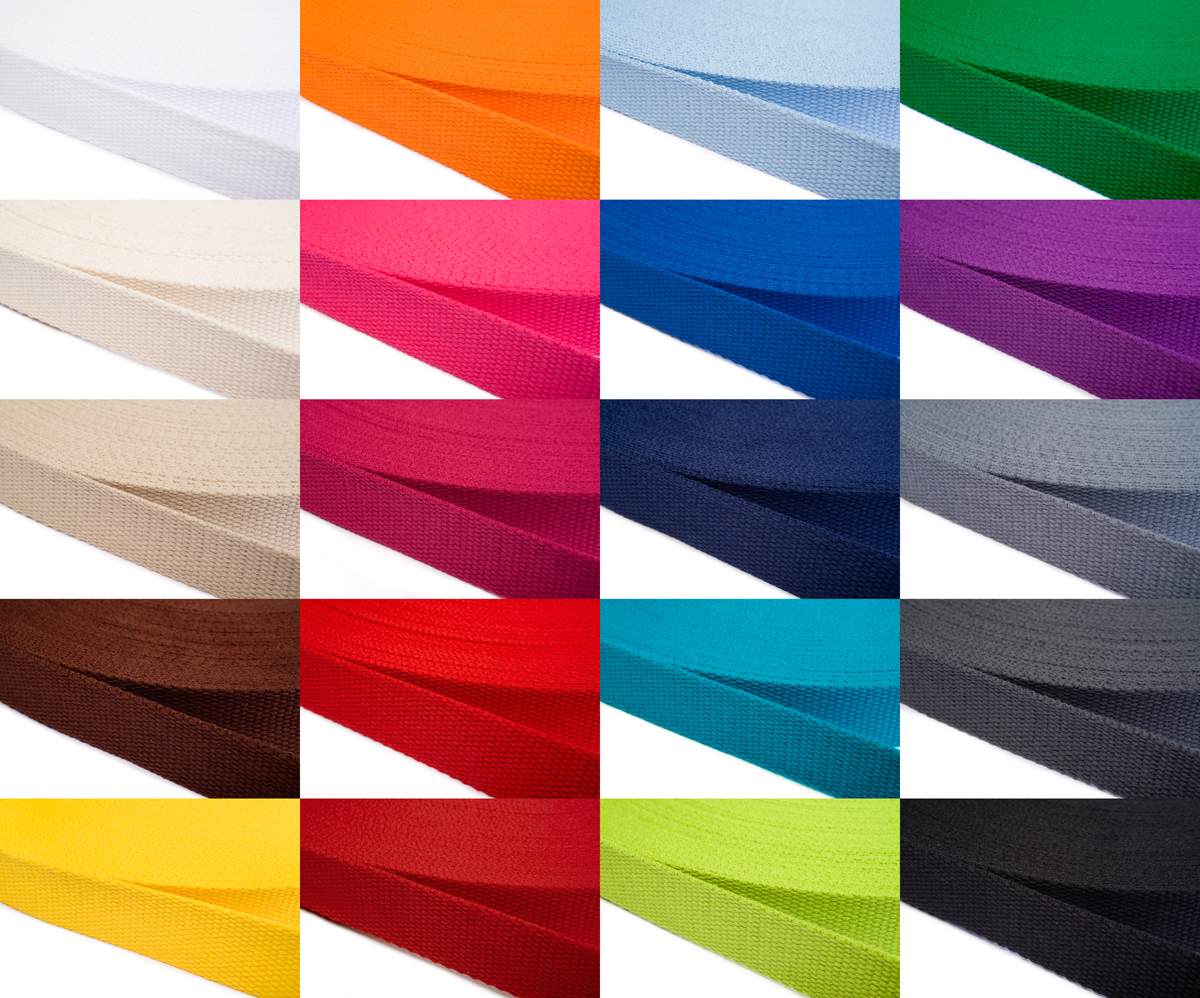 Gurtband aus Baumwolle 40mm in 20 Farben 21 - altrosa 12 Meter