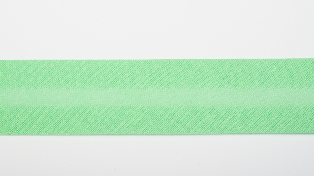 10m BW-Schrägband, 25mm, gefalzt, blassgrün #22