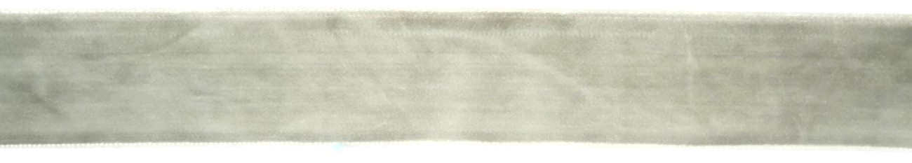 Samtband, 25mm breit, 10 Meter lang, hellgrau #15