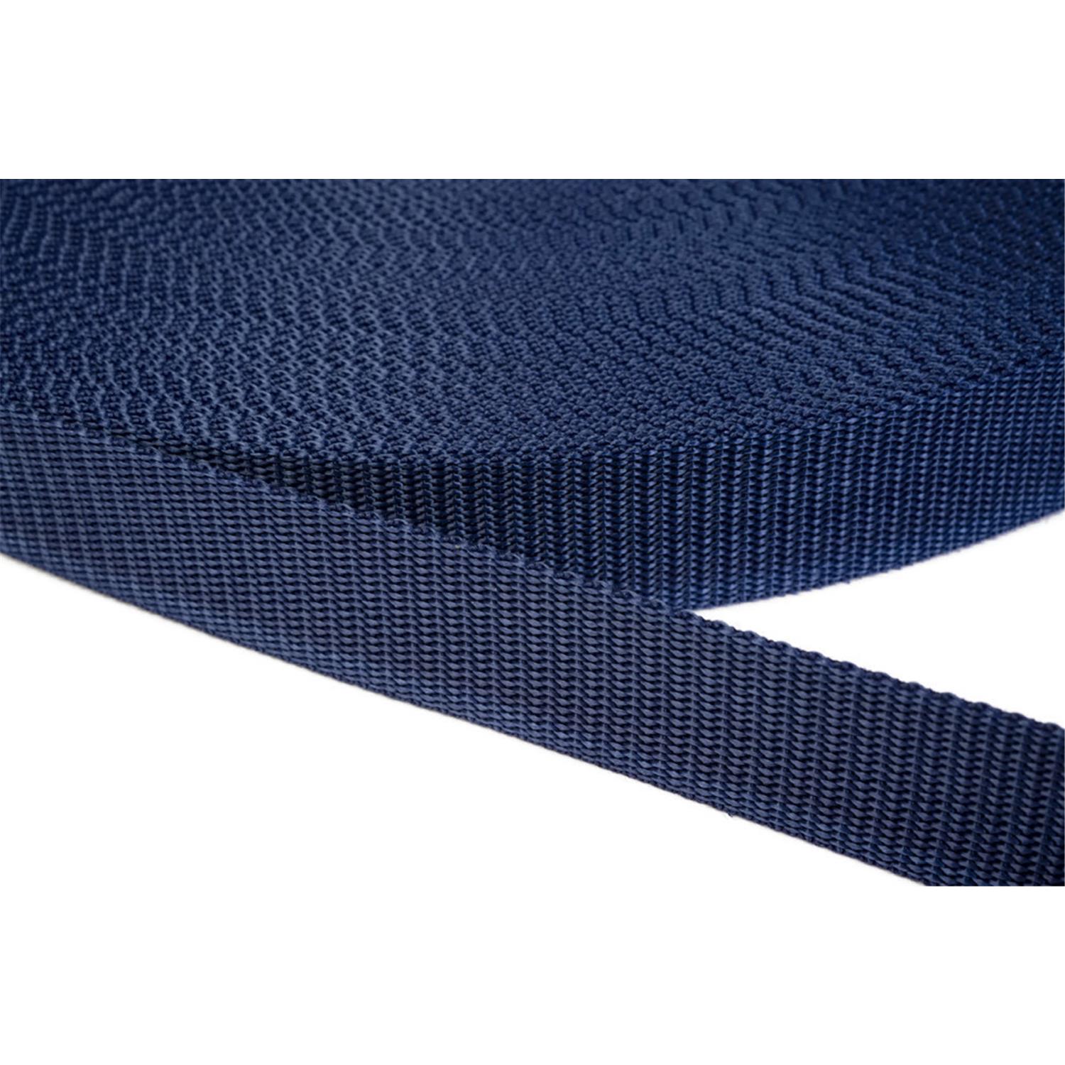 Gurtband 20mm breit aus Polypropylen in 41 Farben 27 - dunkelblau 12 Meter