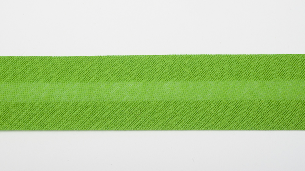 10m BW-Schrägband, 19mm, gefalzt, maigrün