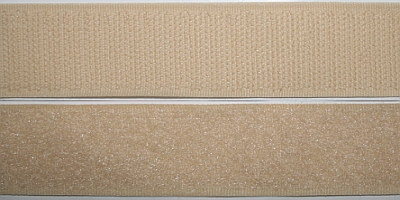 Klettband selbstklebend, 25 mm, beige #02 3 Meter