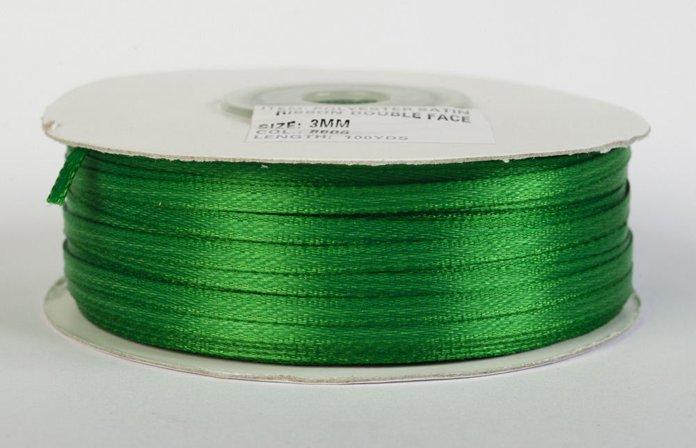 Satinband 3mm breit grassgrün #19