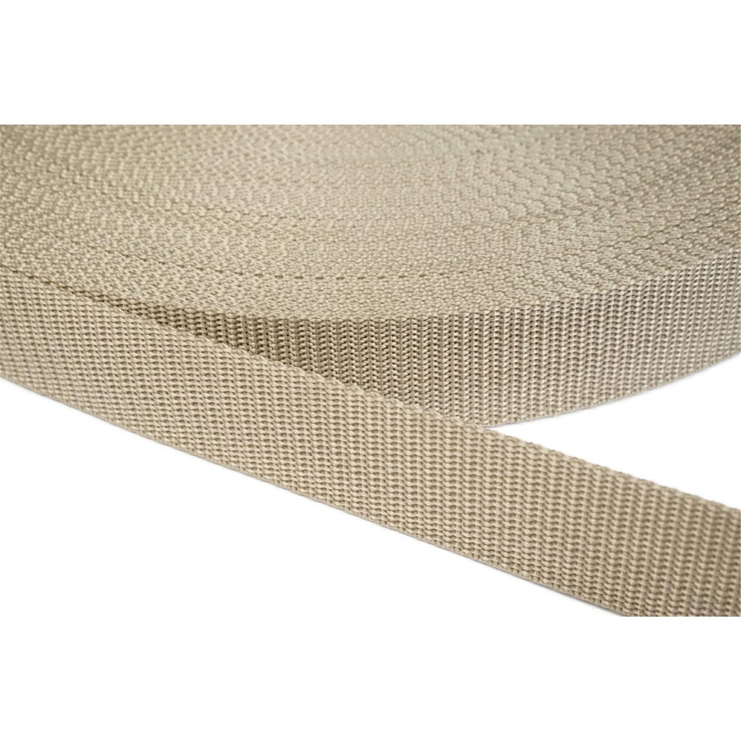 Gurtband 20mm breit aus Polypropylen in 41 Farben 03 - beige 50 Meter