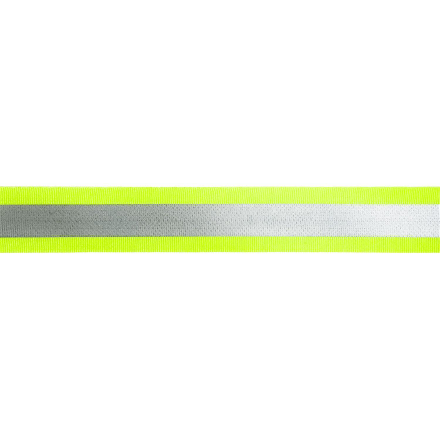 Reflektorband 20mm breit in 6 Farben gelb-silber 50 Meter