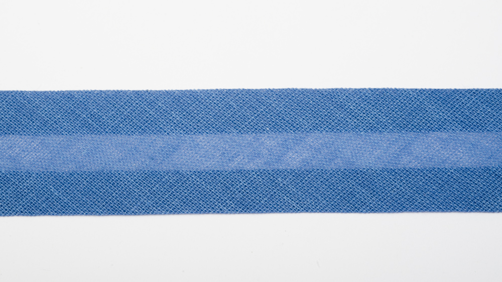 10m BW-Schrägband, 25mm, gefalzt, blau #34