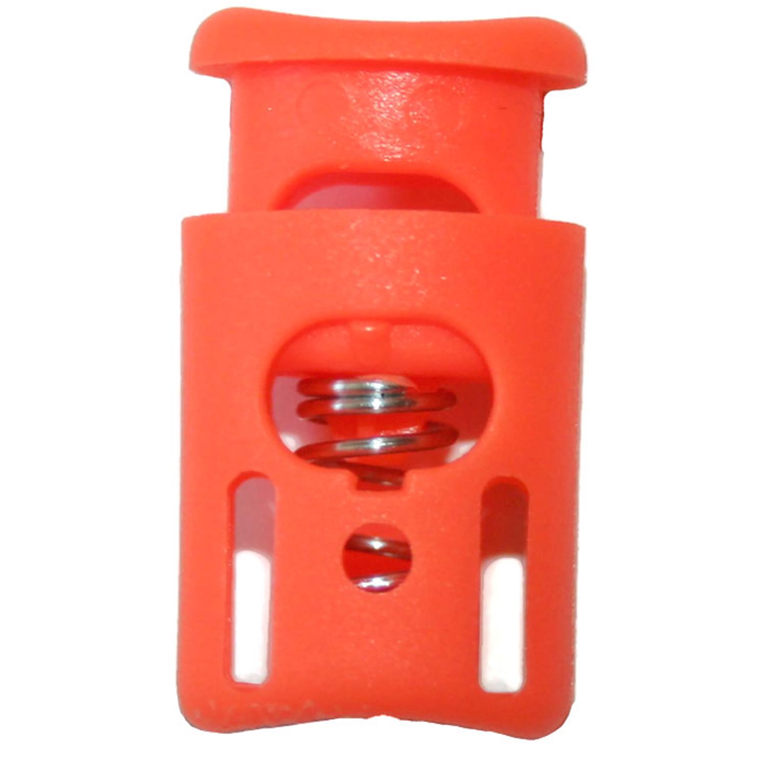 Fluoreszierende Kordelstopper (1-Loch), bis 6mm Kordeldurchmesser #28 02 - fluoreszierende orange