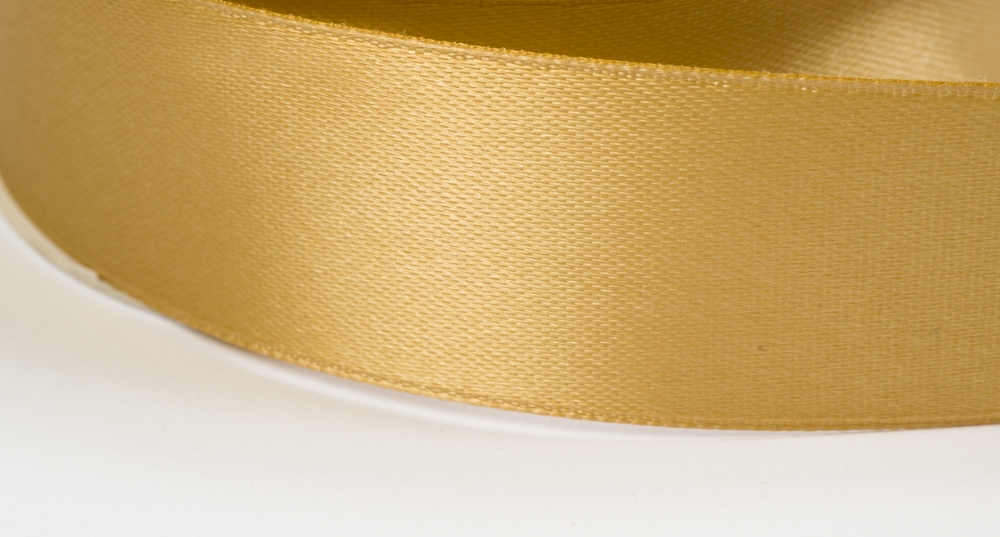 Satinband, 38mm breit, gold/beige #04