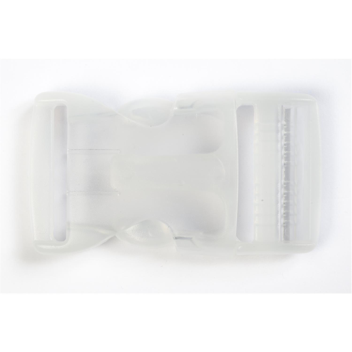 1 Stk. Gurtband-Steckschließer, 25mm, transparent #80