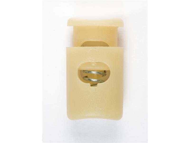 Kordelstopper (1-Loch), 5 x 7 mm Kordeldurchmesser #06 09 - beige