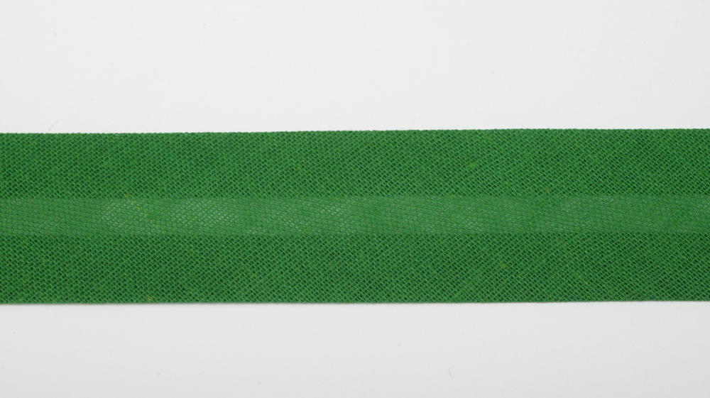 10m BW-Schrägband, 25mm, gefalzt, grassgrün #23