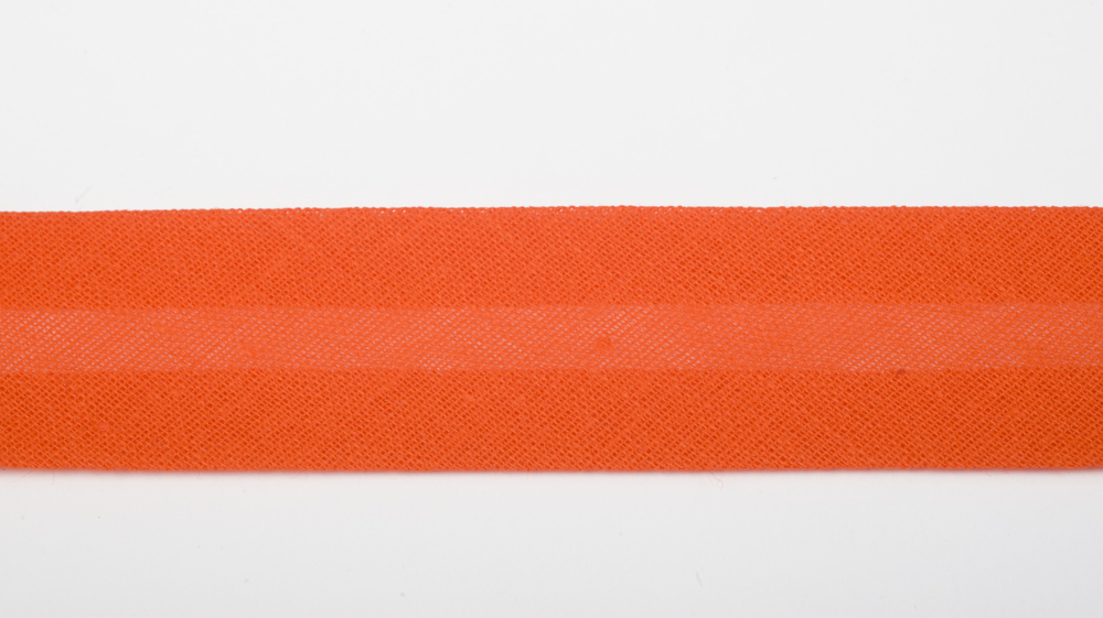 10m BW-Schrägband, 19mm, gefalzt, orangerot