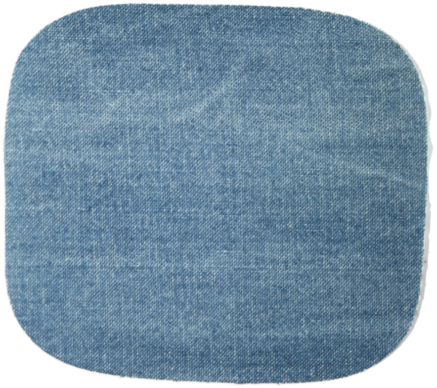 1 Jeans Flicken zum Aufbügeln, Bügelflicken 10,8 x 9,8 cm 1 - hellblau