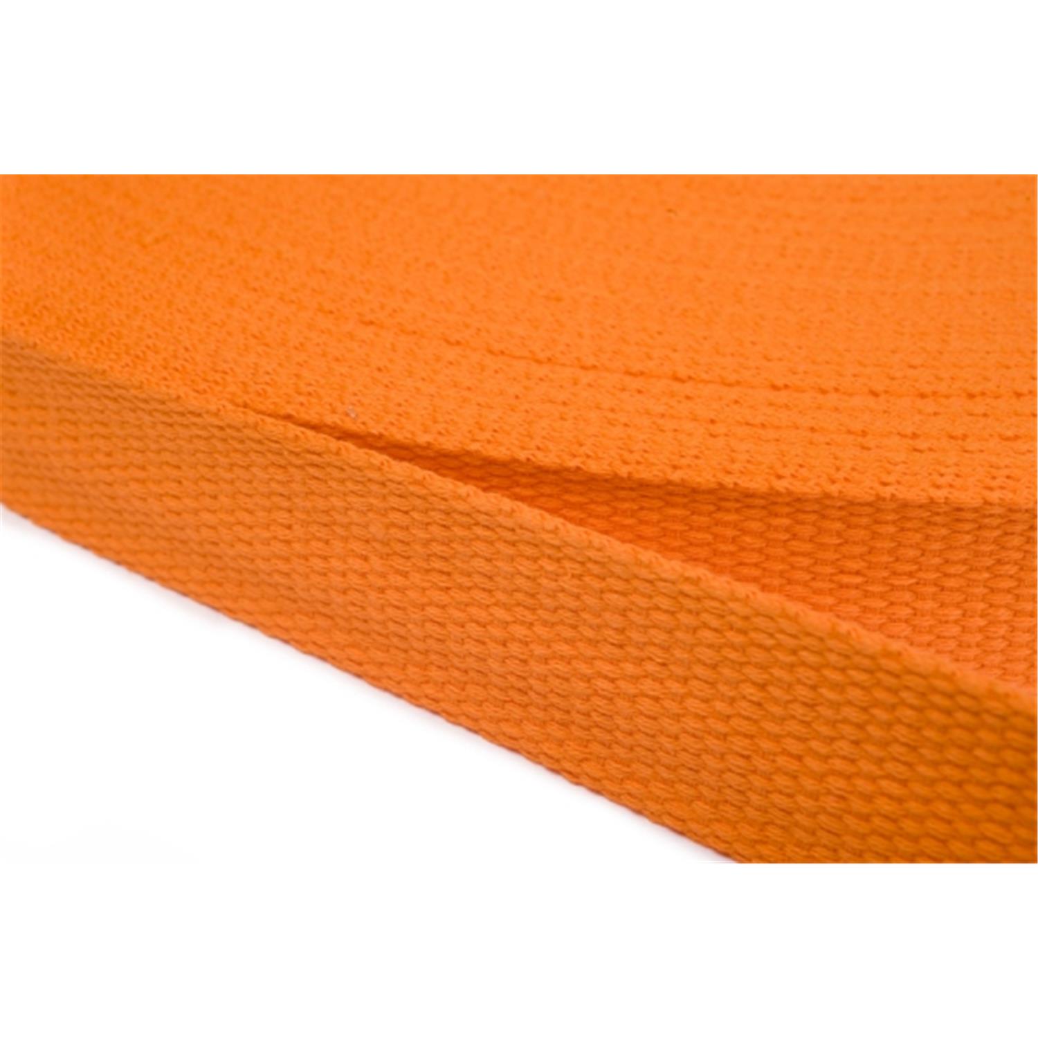 Gurtband aus Baumwolle 25mm in 20 Farben 06 - orange 12 Meter