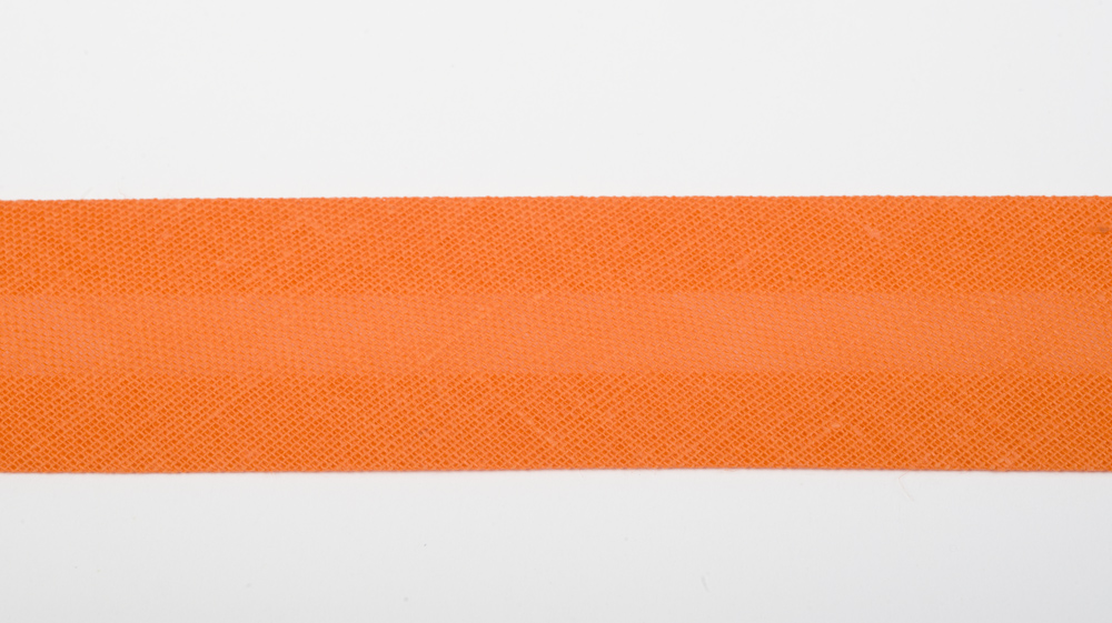 10m BW-Schrägband, 25mm, gefalzt, orange