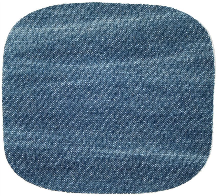 1 Jeans Flicken zum Aufbügeln, Bügelflicken 10,8 x 9,8 cm 2 - jeansblau