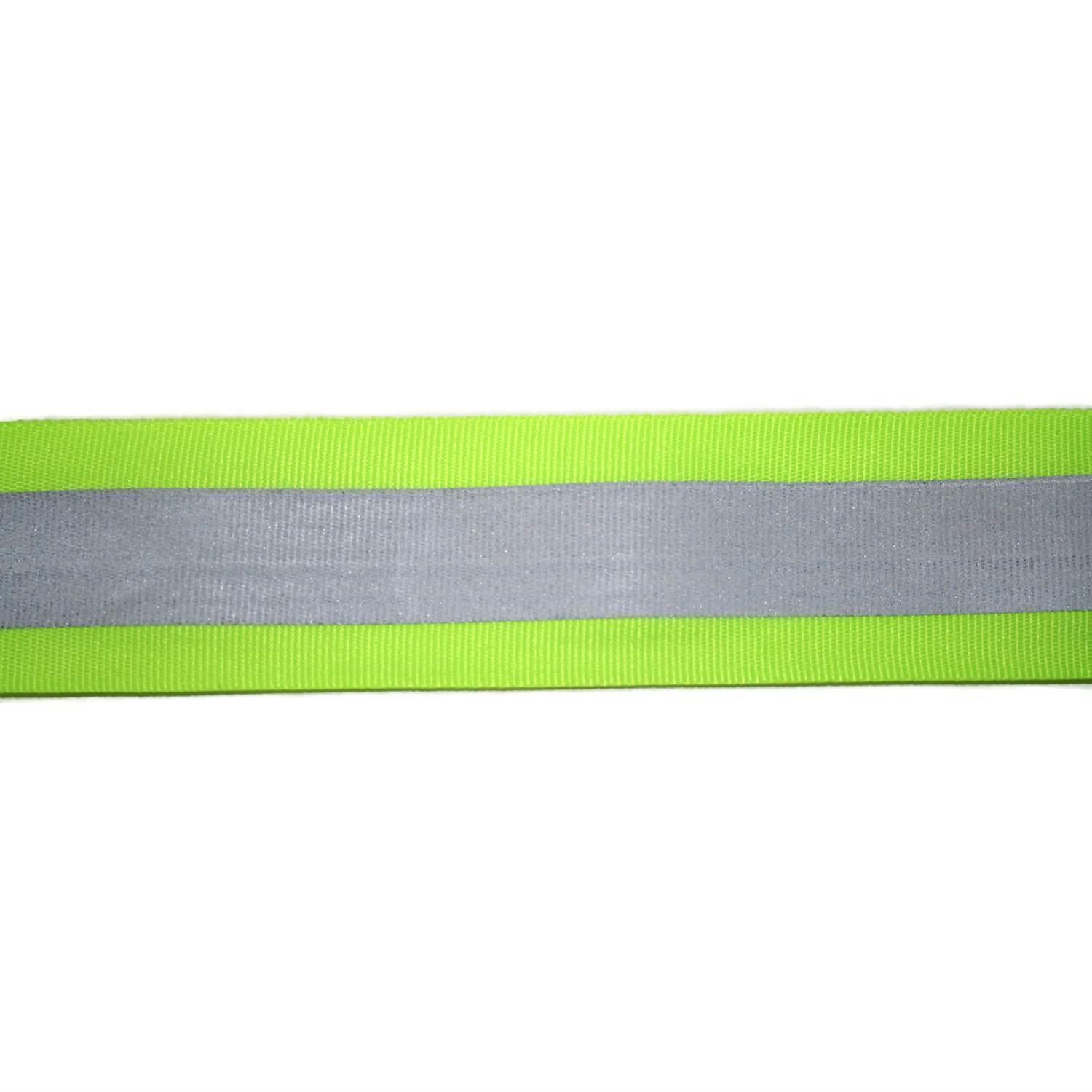 Reflektorband 60mm breit in 2 Farben gelbgrün-silber 05 Meter