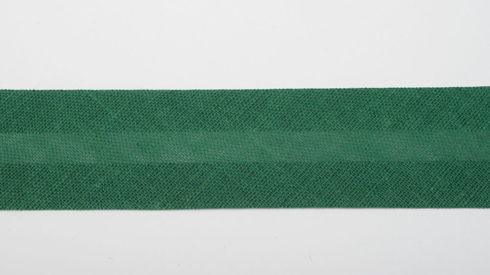 10m BW-Schrägband, 19mm, gefalzt, dunkelgrün #24