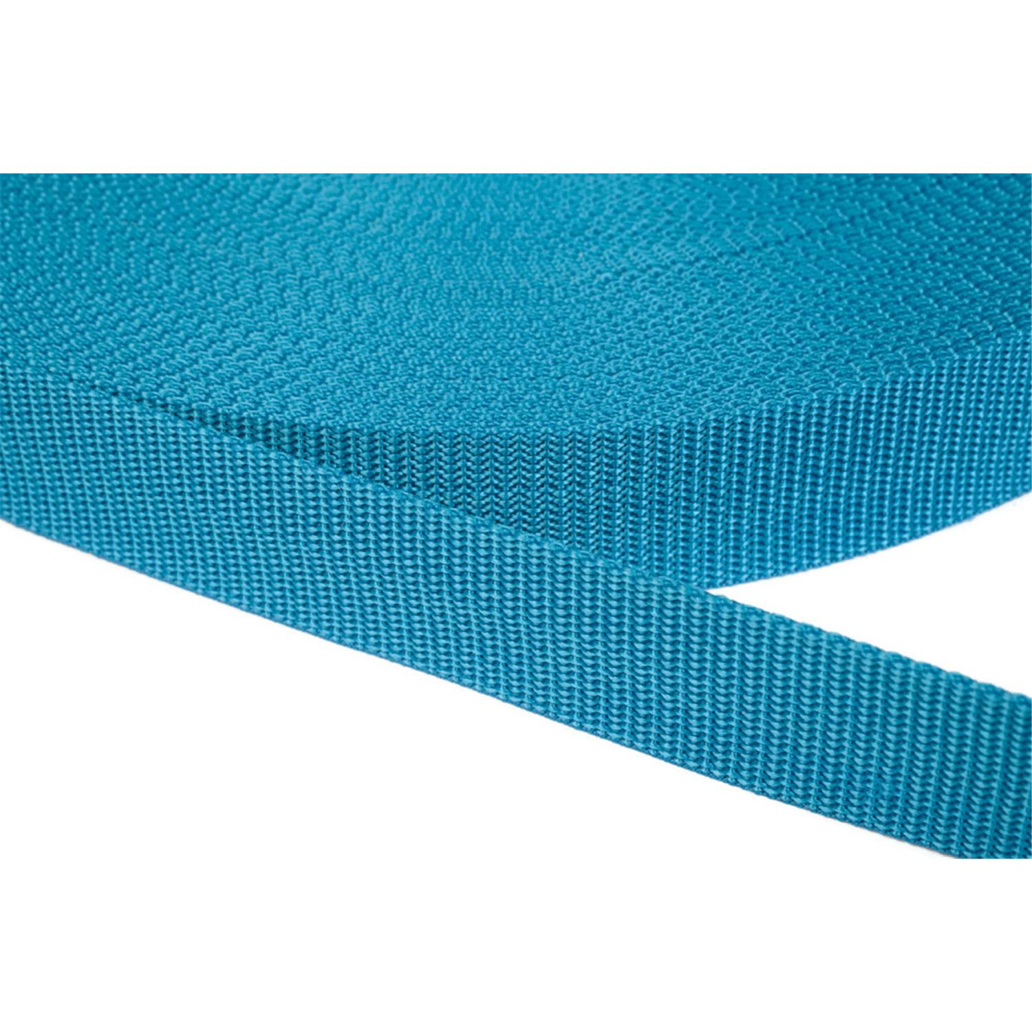 Gurtband 30mm breit aus Polypropylen in 41 Farben 29 - türkis 50 Meter