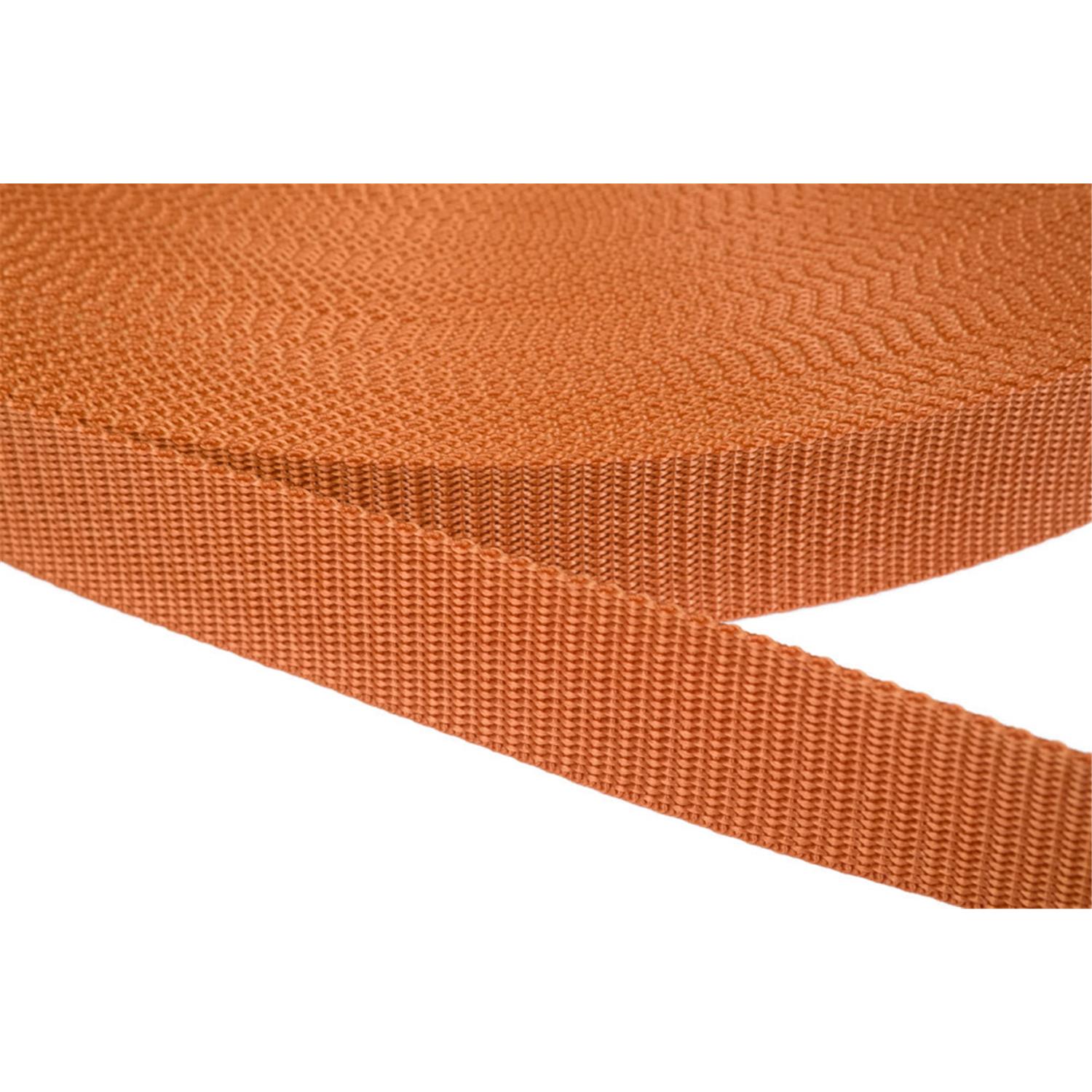 Gurtband 20mm breit aus Polypropylen in 41 Farben 05 - ockerbraun 06 Meter