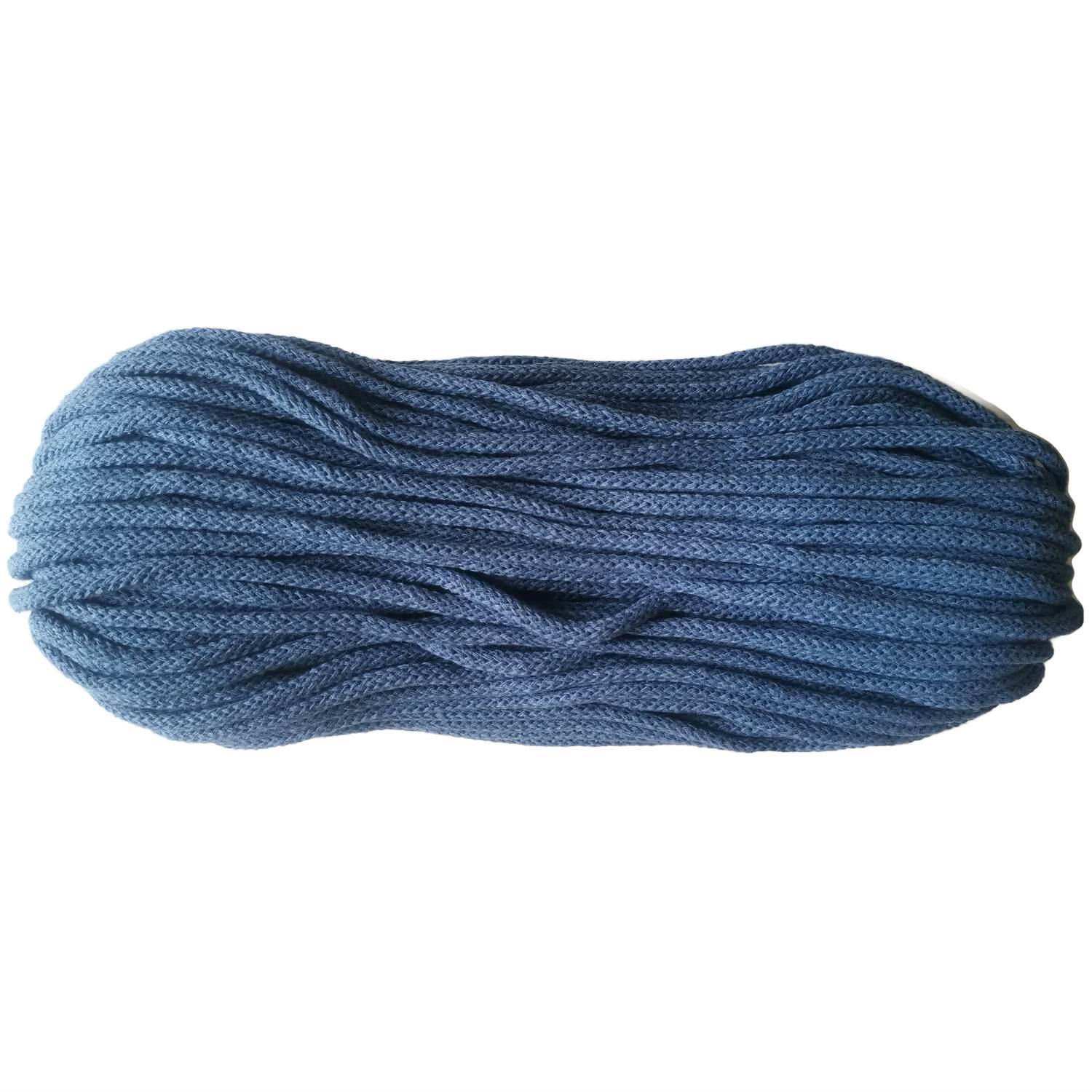 Baumwollkordel, 50 Meter, 6 mm Ø mit Kern, jeansblau #34