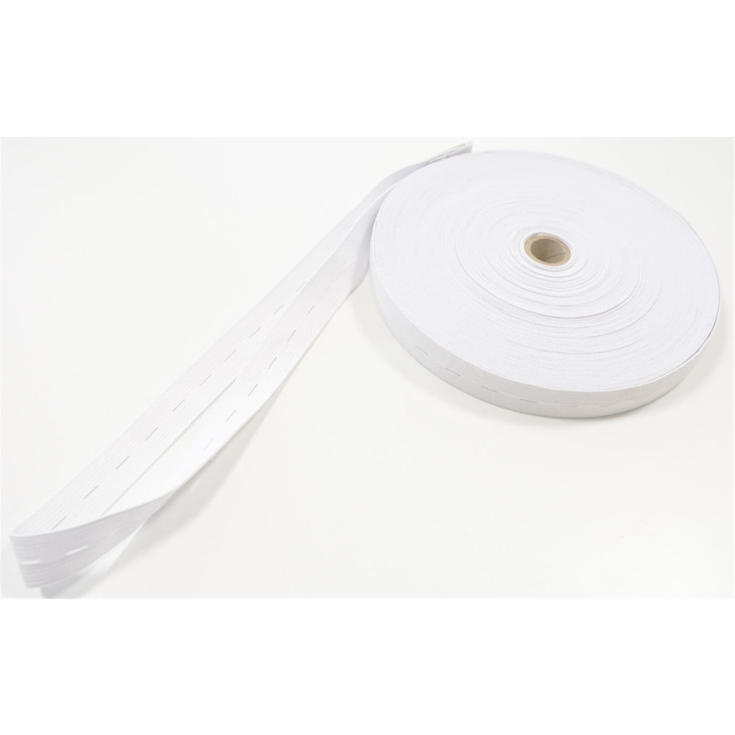 Lochgummiband 20mm weiss 25 Meter