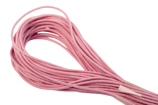 Elastische Kordeln / Hutgummi 2,5 mm dick in 19 Farben 06 / pink 100 m