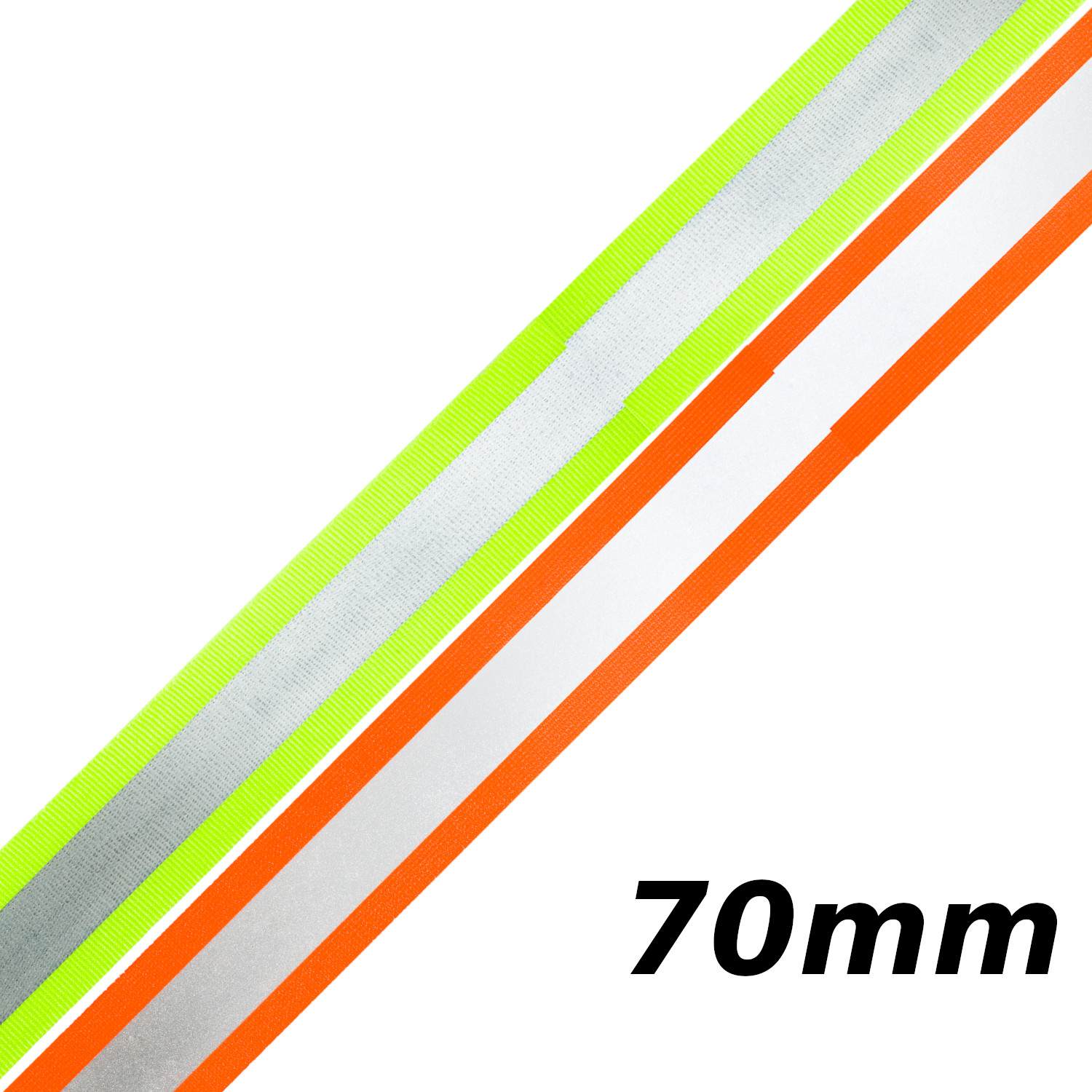Reflektorband 70mm breit in 2 Farben